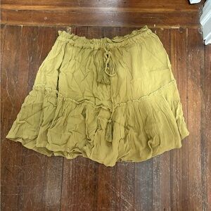 Women’s Olive Green Linen Skirt Size Small
